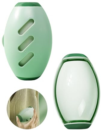 Desuibao Waschbarer wiederverwendbarer Gel-Fusselrollerball, 2 Stück, für unterwegs, tragbarer Reise-Fusselroller, Mini-Haarentfernungswerkzeug für Kleidung, Teppich, Möbel, Couch, Auto, Grün
