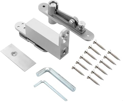Pivot Hinge, Hidden Door Hinges, Self Closing, Heavy Duty Stainless Steel Concealed Rotating Door Hinge, Adjustable Speed, Silent, Wooden Doors, Hidden Doors, Home, Hotel, Shopping Mall, Hospital