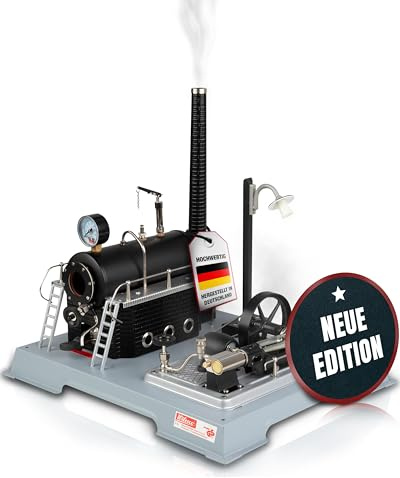 Wilesco Dampfmaschine D18-500 cm³ Kessel mit Dynamo-betriebener Laterne - Hochwertiger Motor für Erwachsene und Kinder - Leistungsstarke Dampfmaschinen 350 x 290 x 320 mm