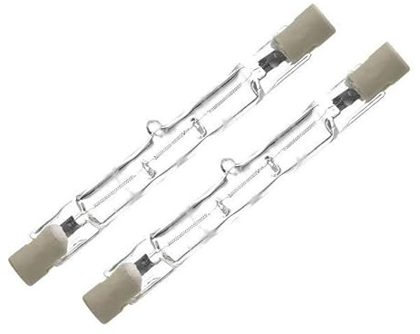 Generic Pack of 2 Light Bulb 200W = 300W Eco Halogen R7s Light Bulbs J118, 118mm Length Energy Saving Linear Halogen Floodlight Security Warm White, 4600 Lumen,2700K
