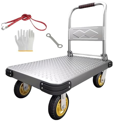 500 kg Schwerlast-klappwagen, Tragbarer Plattformwagen, 90x60 cm