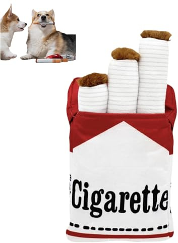 MAYFRI Nya cigarettleksaker för husdjur, hundleksaks-cigaretter, gnisslande hundleksaker, roliga interaktiva hundleksaker, lämplig för valpar, små hundar och medelstora hundar