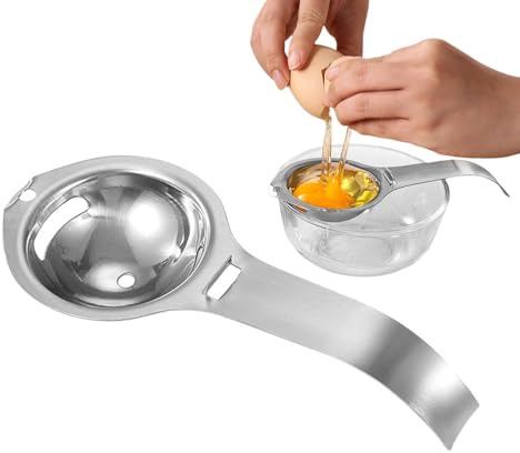 2 Stück Eidottertrenner Eiweißtrenner Aus Edelstahl Eiertrenner Für Rohe Eier Egg Separator Eiweiß Dotter Trennwerkzeug Müheloses Trennen Von Eigelb Und Eiweiß Zum Backen In Der Küche