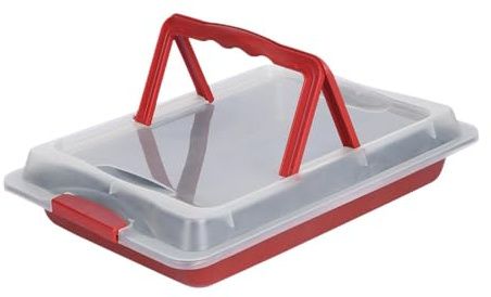 Llazsybz Moule à Gâteau avec Couvercle, Plaque de Cuisson pour Four Grille, pour Pique-nique, Brownie, Extérieur