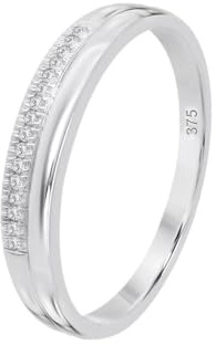 Time RoaD Anillo Mujer con Diamantes Oro Blanco 9K de 375 ml