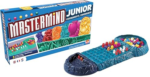 Goliath - Mastermind Junior (Ohne Deutsche Anleitung), Brettspiel ab 6 Jahren, Lernspiel für Kinder, Version mit Tieren, Spiel für 2 Spieler, vereinfachte Spielregeln, Geschenkidee