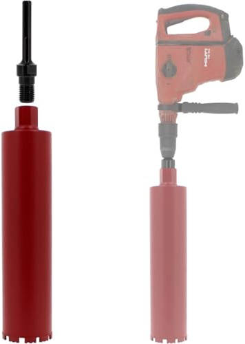 Couronne diamant Ø 102 mm avec adaptateur perceuse et perforateur SDS-max