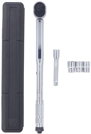 DEWIN Llave de Torsión con Accionamiento Cuadrado de 1/2 Pulgada, Llave de Torsión de de 28 a 210 Nm con Vasos de 17, 19 y 21 Mm para Pernos Diversos