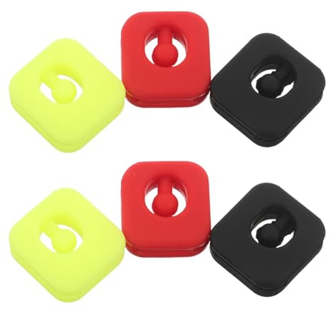 Cabilock 6 Pezzi Smorzatori Vibrazioni Racchette Tennis Silicone Quadrati Assorbitori Urti Antivibrazione per Squash e Tennis Protezione Braccio e Controllo Palla Migliorati