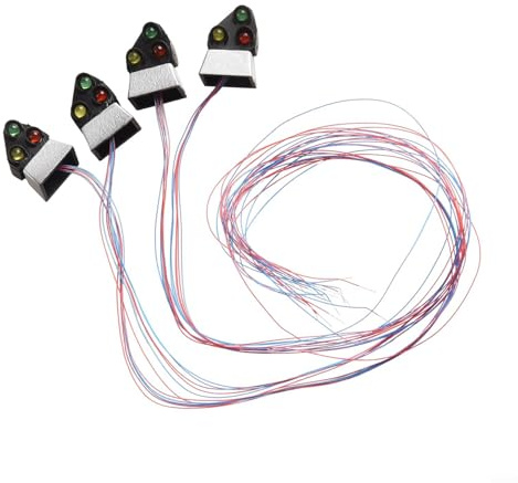Lot de 4 blocs de signal de sol nain avec 3 lumières, pour décoration de jardin et pelouse