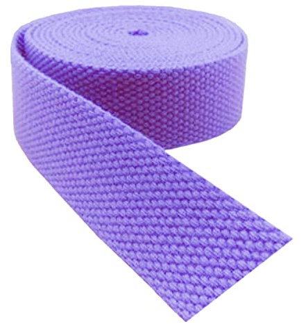 Webbband, nylonband, Bomullsvävband for väskor Koppel Konst och hantverk Tillbehör Flerfärgade Storlekar Varierar 9 meter(Light Purple,25 mm)