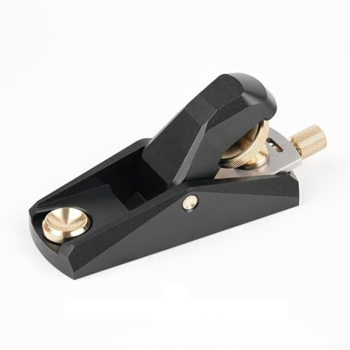 Pialla a blocco ad angolo basso con bocca regolabile, pialla manuale compatta in alluminio per lavorazione del legno fai da te, modelli in miniatura e rifilature sottili, leggera (A)