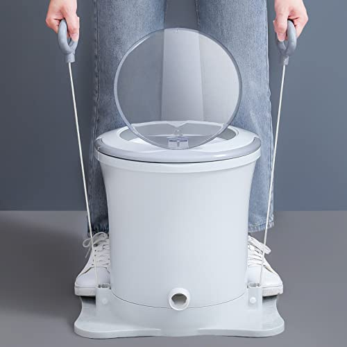 Mini Washing Machine Portable Manual Dryer Dehydrator, Non-Electric Spin Dryer Hand Powered Laundry Spinner, Compact Clothes Underwear Sock Dehydrator Compact, for Rv's/Camping/Apartments/Dorms