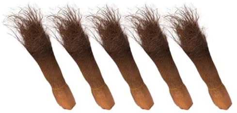 MOKKHNB D'écorce de Palmier Décorative 5 Feuilles en Fibre Naturelle Marron pour Pots de Fleurs et Élevage D'alevins, pour Projets de Verdure à Domicile