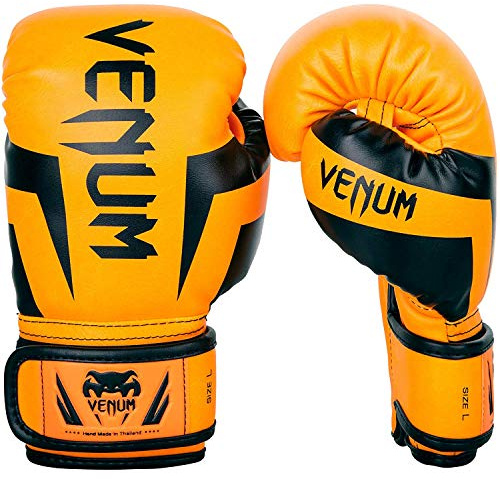 Venum boxningshandskar, Elite, Kids, orange (Large: 9-11 år)