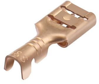 Heschen female spade quick splice crimp terminals 4.8mm crimp connector non insulated 100 pcs