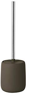 blomus -SONO- WC-Bürste aus Keramik / Kunststoff, Tarmac, WC-Garnitur, Soft-Touch, hygienisch, freistehende Toilettenbürste & Halter Badaccessoire (H / B / T: 39 x 11 x 11 cm, Tarmac, 69155)