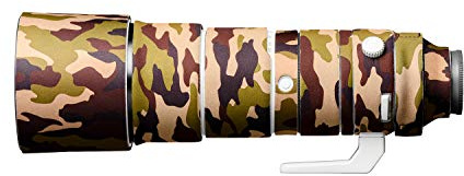 easyCover - Lens Protection Camouflage Cover - Objektivschutz - Schutz für Ihr Kameraobjektiv - Geeignet für Sony FE 200-600 F5.6-6.3 G OSS - Braune Camouflage