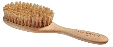 LILA LOVES IT Welpenbürste– sanfte Hundebürste für Welpen, Fellpflege mit Naturborsten, ideal für alle Fellarten, Hundezubehör für gepflegtes Fell