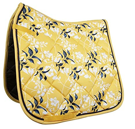 HKM Sole Mio Flowers Schabracke Sonnengelb Dressur