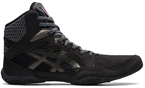 ASICS Kid's Snapdown 3 Grade School Wrestling Shoes, 4, Black/Gunmetal