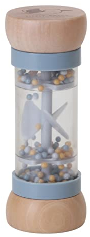 Little Dutch Regenrassel Rassel Greifling Holz Baby blau - Sailors Bay