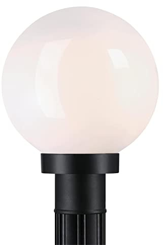 Westinghouse 6123000 Traditional One Light Post-Top Lantern, Black Finish, Opal Acrylic Globe