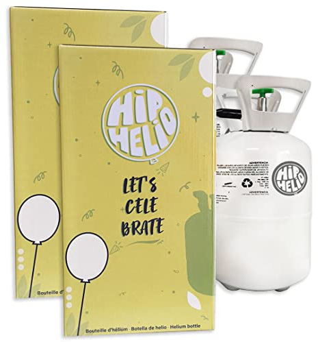 Pack 2 botellas de helio 0,25m3 Hiphelio (sin globos)