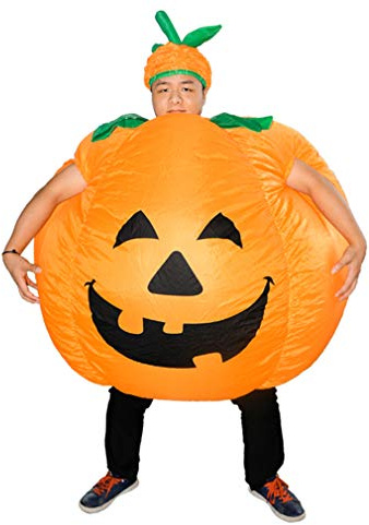 Arokibui Costume gonfiabile da zucca per adulti, costume da uomo per cosplay, feste, Natale, Halloween, tuta taglie forti