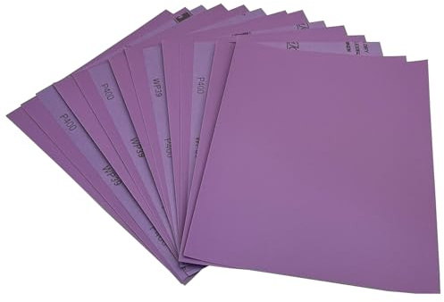 AutKerige Schleifpapier 15 Stück 400 Körnung, 230 x 280mm Nass, Aluminiumoxid Set für Metall, Glas, Auto, Holzmöbel