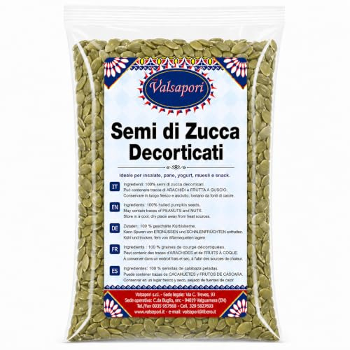 HOME LINE Semi di Zucca per Pane, Insalate, Muesli e Snack, 250 g | Per zuppe, vellutate, focacce, biscotti e guarnizioni; adatti a ricette dolci, salate e preparazioni croccanti
