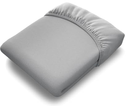 bett1 Bodyguard Jersey-Spannbettlaken für Kindermatratzen 80x160 cm | Silber, robust, fester Sitz, waschbar bei 60 °C, Rundum-Gummizug, Stoffgewicht 240 g/m², Oeko-Tex 100