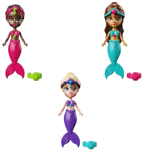 SwimWays Floating Mermaid Toys, Kids Pool Accessories & Swimming Pool Toys, Mermaid-Themed Floating Water Toys for Kids Aged 5 & Up, 3-Pack