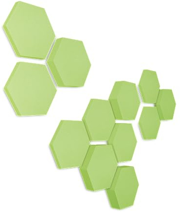 platino24 Akustikpaneele 12 Elemente Edition LOFT 3D I Ø 300mm Akustikplatten Schalldämmung Wand & Decke I Akustikschaum Schall-Absorber aus Basotect 30-70mm mit farbiger Akustikbeschichtung