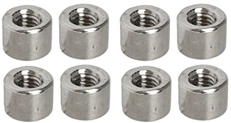50 Stück Runde Verbindungsmuttern, M4 X 0,7 Metrische Runde Kupplungsmutter, Edelstahl-Hülsenbolzenmutter, Verbindungshardware, 6 Mm Länge, Kupplungsmutter-Set Für Wartung