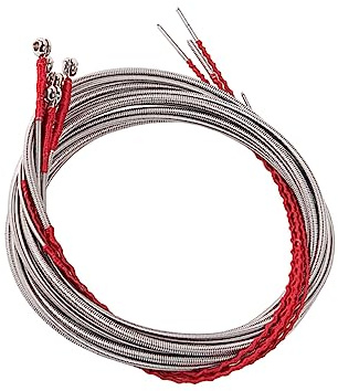 Basssaite für 5-saiter Bass aus Metall, Silber U32 | Ersatzteile für Bassanfänger, Stabile Schwingung, mit 5 Stück für Austausch