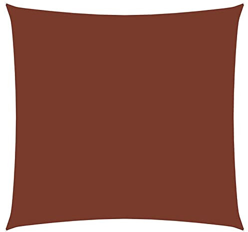 Juroupi Sonnensegel Oxford-Gewebe Garten Sonnenschutz Sonnensegel Terasse Quadratisch 2,5x2,5 m Terrakottarot