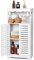 Armoires de rangement de salle de bain, blanc sur pied, meubles de rangement imperméables pour chambre à coucher, cuisine, couloir, placard avec couche d'utilisation quotidienne, 75 x 24 x 34 cm.