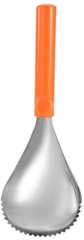 SHOWERORO Cucchiaio Svuota Frutta Acciaio Inossidabile Strumento Manuale Per Rimuovere Nucleo Di Zucche e Frutta Design Multifunzionale Colore Arancione Facile Da Usare Cucina
