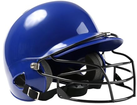 LeeQinersw Casco da Baseball con Protezione facciale per Adulti, Attrezzatura per Softball, Blu