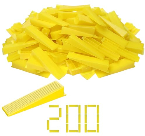 Storystore Tile Leveling System Tile Wedges, 200 Reusable Tile Wedges Leveler for 1/8 Inch, 1/16 Inch, 1/32 Inch Tile Spacers Leveling Clips, Tile Leveler Tools for Wall and Floor Tile