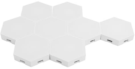 8 Pack Hex Light Panel RGB LED Wall Panels App Fernbedienung Sechskantlichter Musik Synchronisierung für TV Wohnzimmer Game Room Dekor