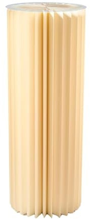 Faltbare Papiersäule - Dekosäule - Vielseitig Einsetzbar als Beistelltisch, Sockel oder Blumenhocker -Platzsparend & Leicht - Ideal für Wohnzimmer, Flur & Events (creme, Ø30 H 80 cm)