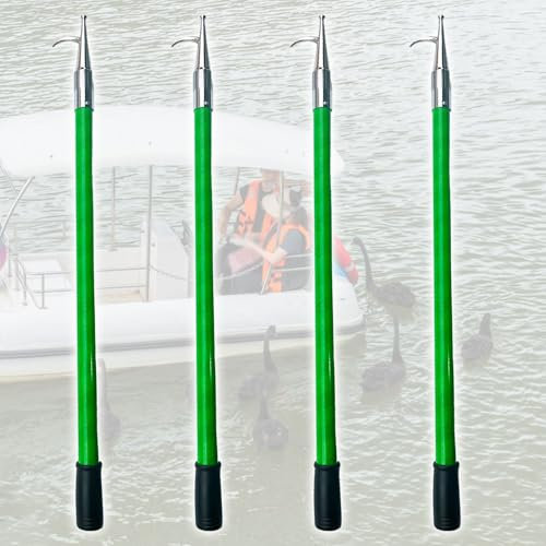 JYHHCYS bootshaken Bootshakenstange (1 M, 2 M, 3 M, 4 M) – Schiebestange Für Boote Für Wasserrettung/Lastenschieben Und -ziehen – Rettungshaken-Wasserrettungsstange(Green - 4 Pack,Length 1 m)
