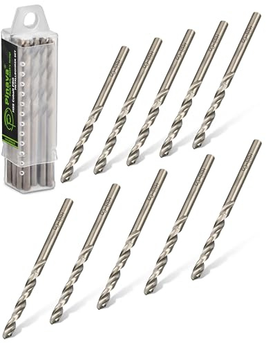 Pinava® Metallbohrer HSS-Co 10 Stk. Ø 4.0 mm - [Scharf, Robust & Präzise] - Profi Bohrer für Edelstahl, Stahl, Eisen etc. - Cobalt HSS-E Edelstahlbohrer selbstzentrierend