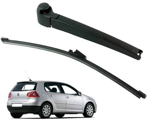 Braccio tergicristallo posteriore compatibile per Golf 5 (2003-2009) con spazzola tergicristallo (lunotto posteriore) 6Q6955707, 6Q6955707C