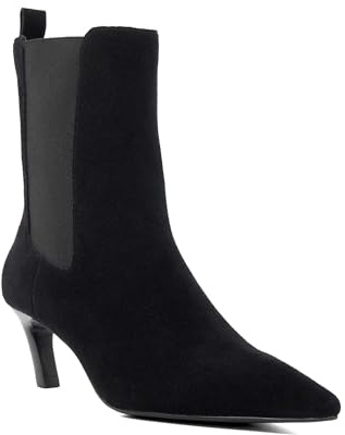 Dune London Ladies ORIE Suede Pointed Toe Slanted Heel Ankle Boots Size UK 6 Suede