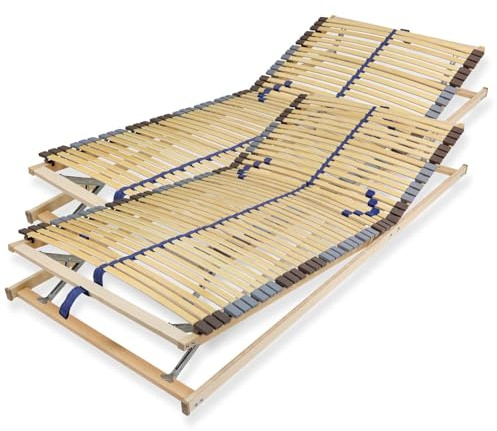 Sleepneo Lattenrost 160x200 cm verstellbares Kopf & Fußteil vormontiert Blauer Engel-Zertifizierung 42 Latten 7-Zonen Traglast 150kg Birkenschichtholz