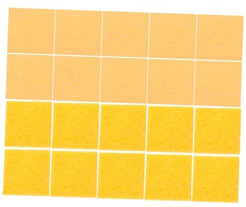 Tofficu 20pcs Soldering Iron Cleaning Sponge with Advanced Compression Technology Efficient Solder Absorption Round and Square Shapes for Welding Tip Maintenance and Electronics DIY Use