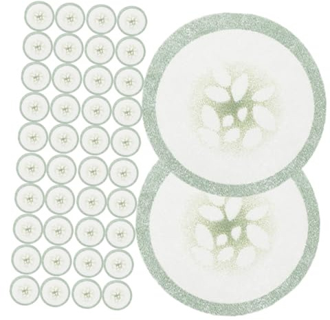 Anneome 200 piezas Unidades de para Ojos con Diseño de Pepino Almohadillas de Tela No Tejida para Cuidado y Hidratación Ocular Adultos para Viajes y Diario